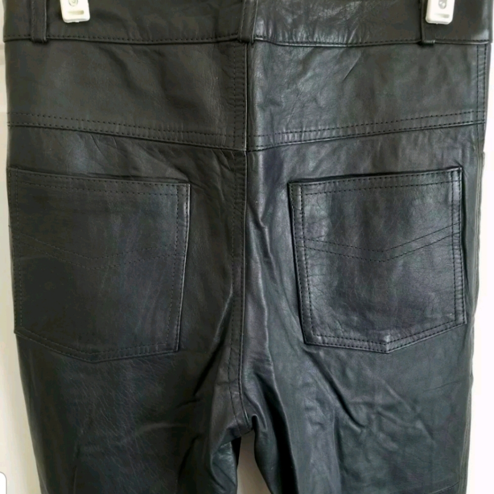 FERRUZZI Inc Vintage High Waist Black Leather Pant